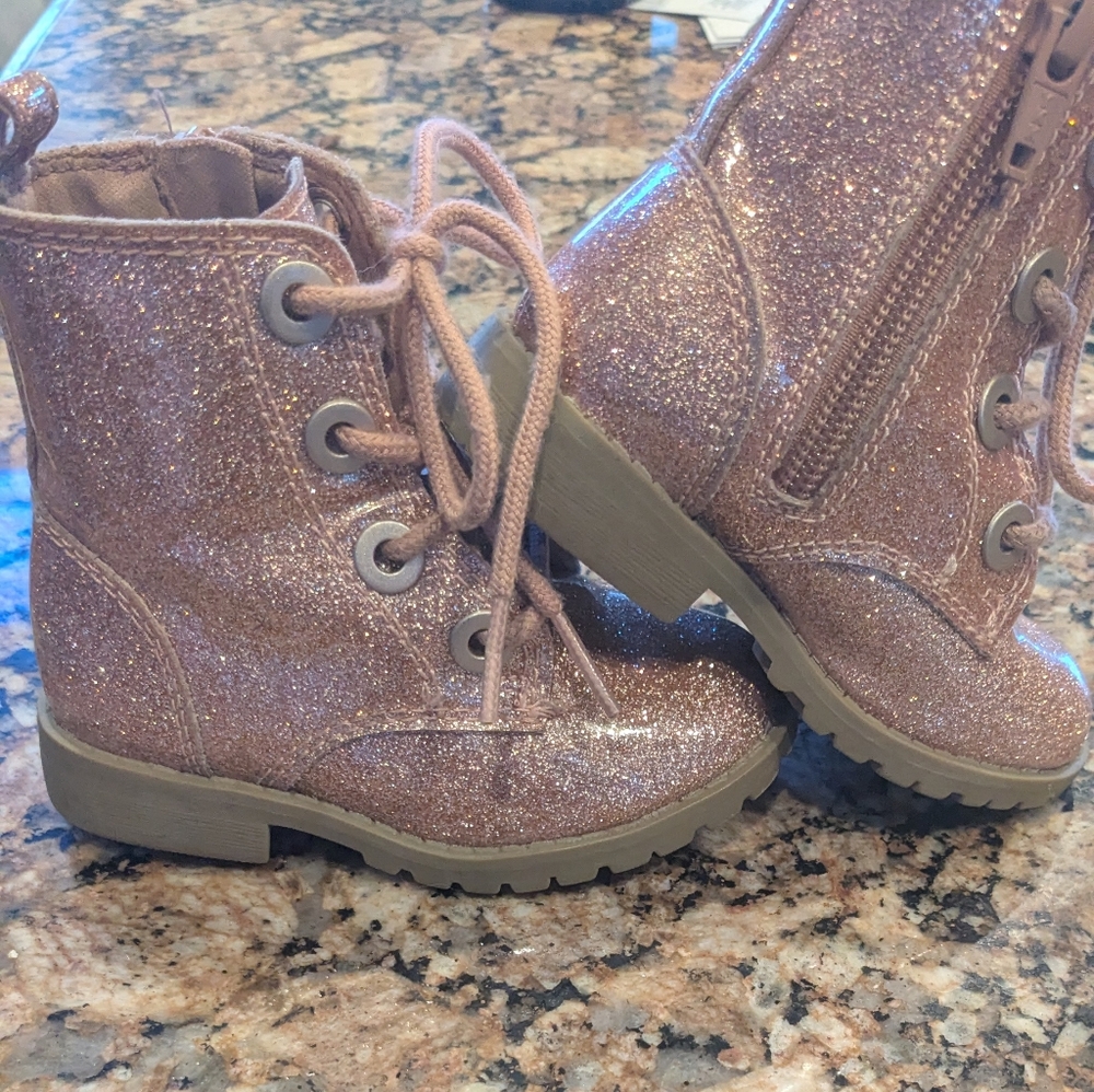 Old Navy Glittery Pink Kids Boots